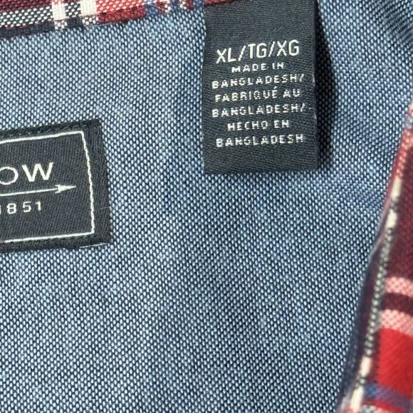 ARROW Men's Ombre Plaid Long Sleeve Button down Woven Shirt SIZE XL - Picture 3 of 8